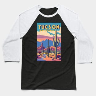 A Vintage Travel Art of Tucson - Arizona - US Baseball T-Shirt